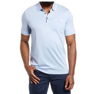 Ted Baker London Cotton/Modal Polo, Light Blue, Size 5-XL, EUC
